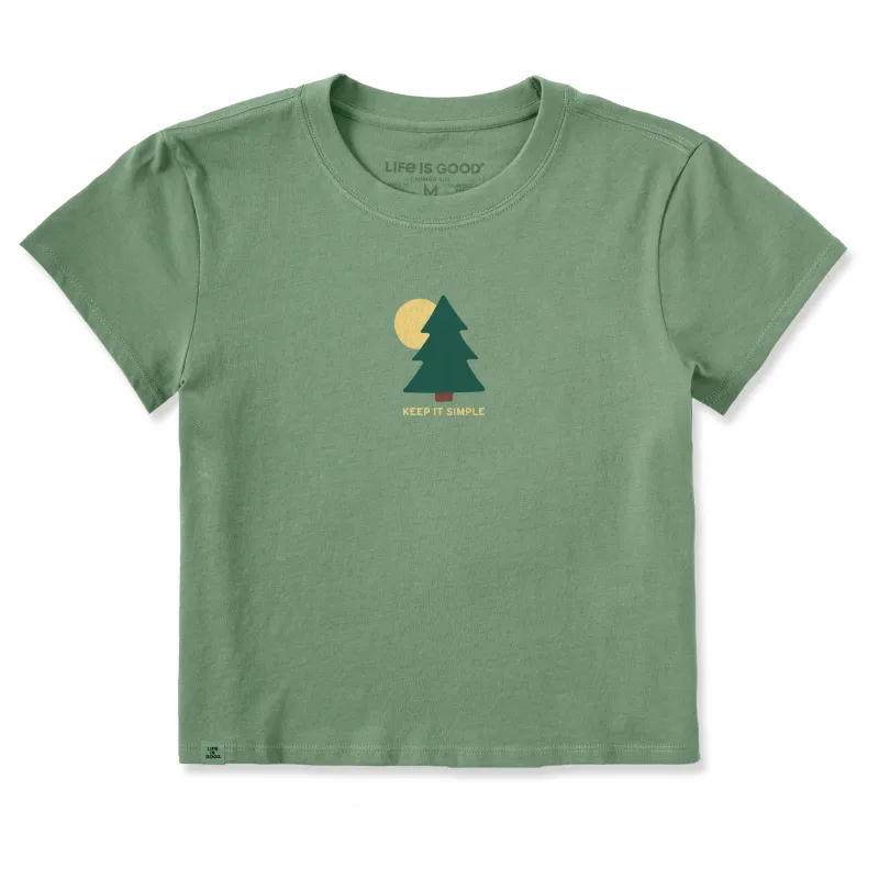 Women's Keep it Simple Pine Tree Crusher-LITE Shrunken Tee sold by Life is Good