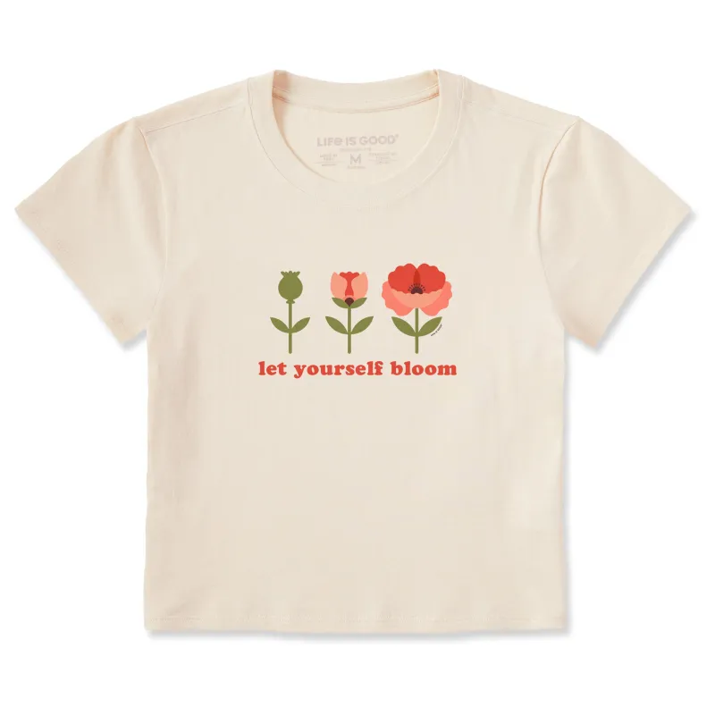 Women's Let Yourself Bloom Poppy Crusher-LITE Shrunken Tee sold by Life is Good