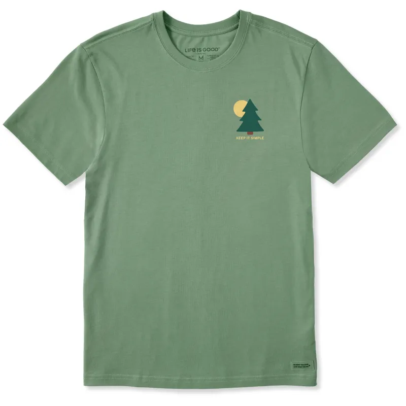 Men's Keep it Simple Pine Tree Short Sleeve Crusher Tee sold by Life is Good