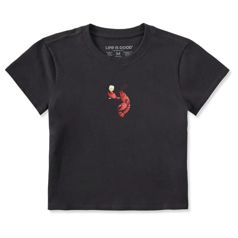 Women's Wine Lobster Crusher-LITE Shrunken Tee made by Life is Good