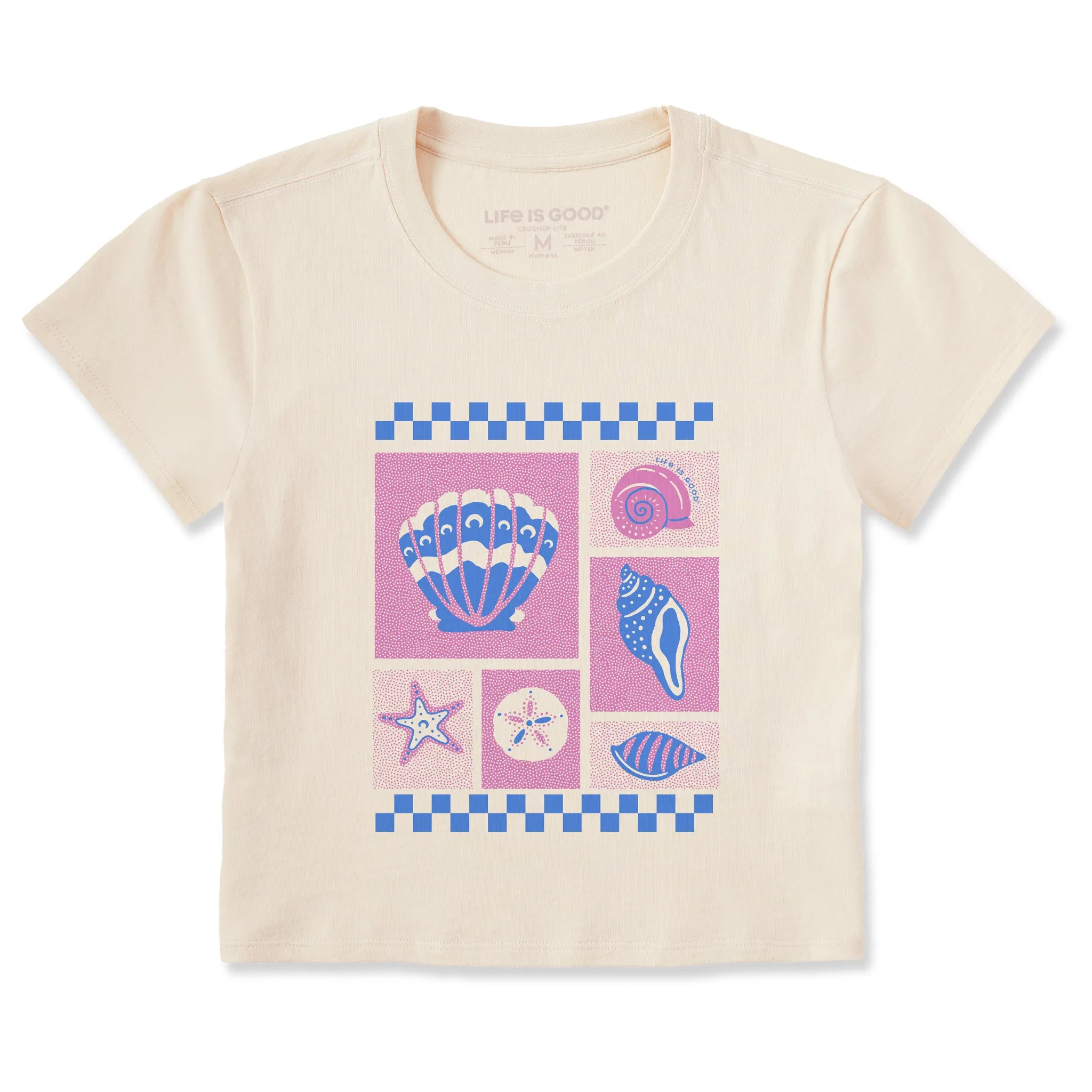 Women's Seashell Medley Crusher-LITE Shrunken Tee sold by Life is Good