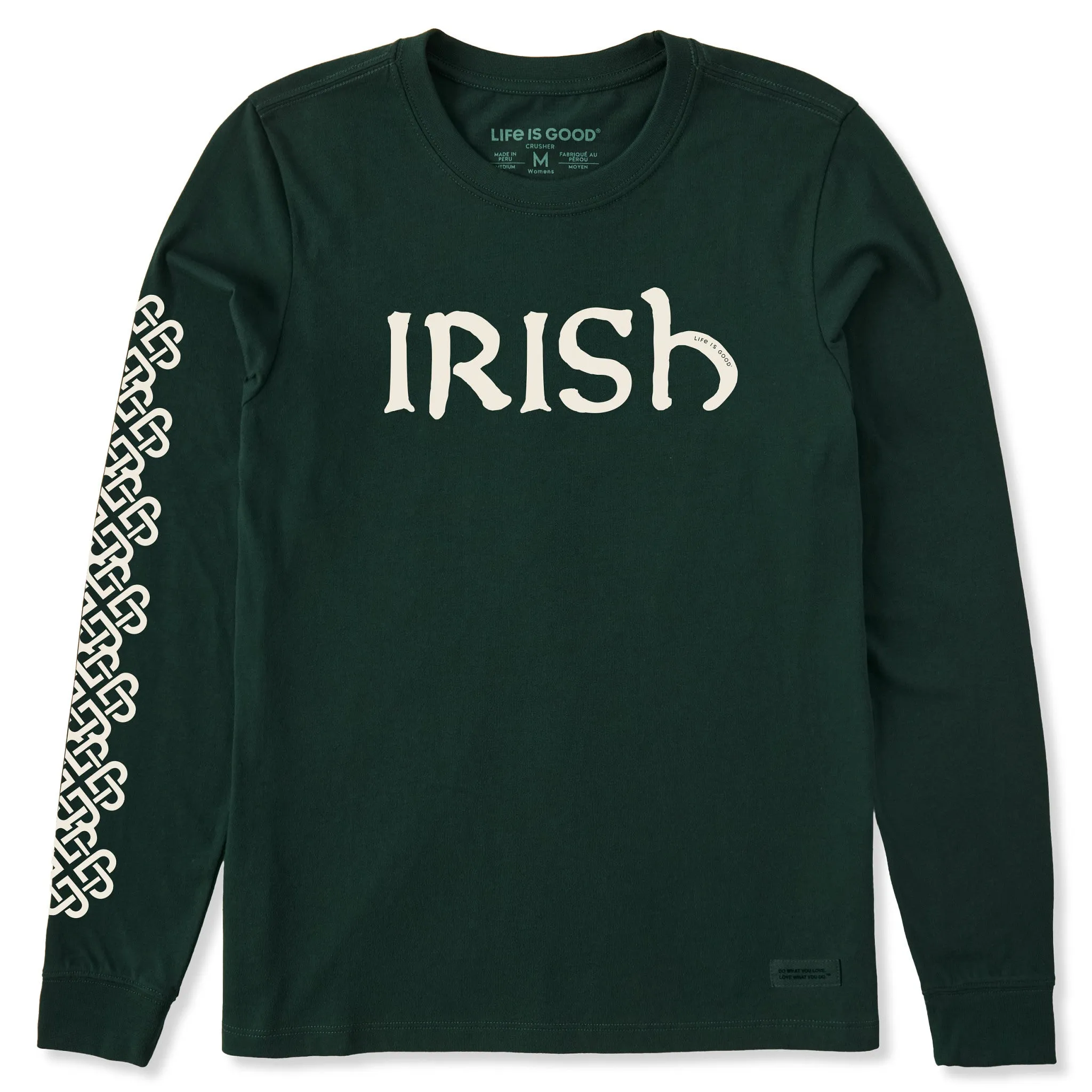 Women's Irish Celtic Knots Long Sleeve Crusher Tee sold by Life is Good