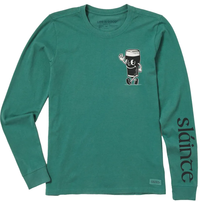 Women's Sláinte Stout Long Sleeve Crusher Tee sold by Life is Good