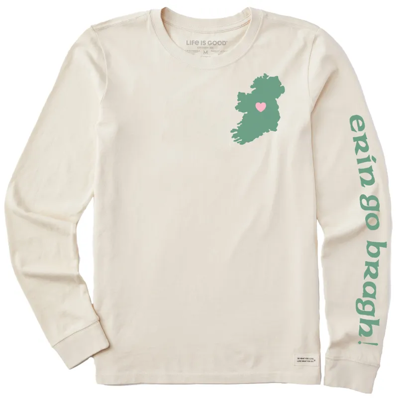 Women's Erin Go Bragh Ireland Heart Long Sleeve Crusher Tee made by Life is Good