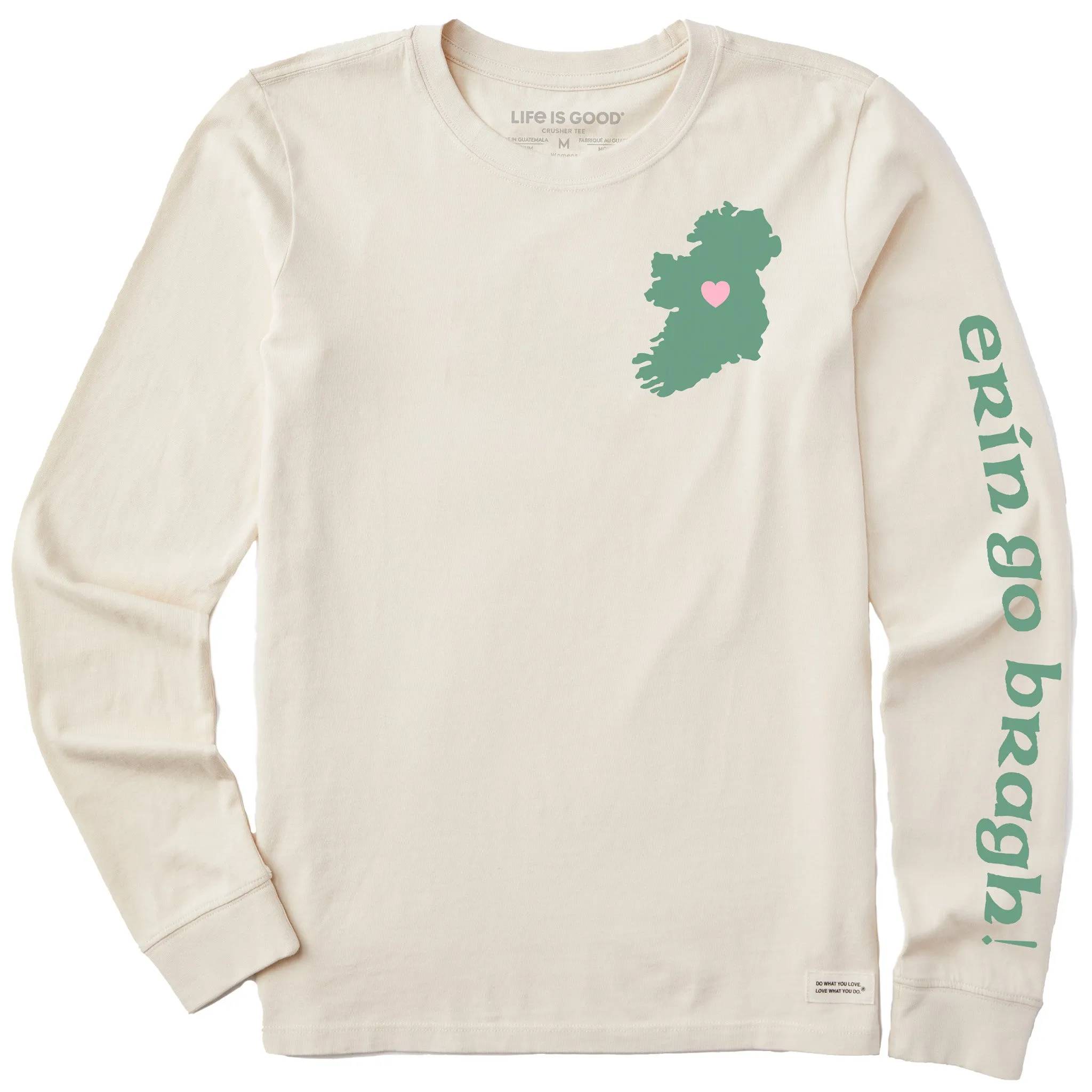 Women's Erin Go Bragh Ireland Heart Long Sleeve Crusher Tee sold by Life is Good
