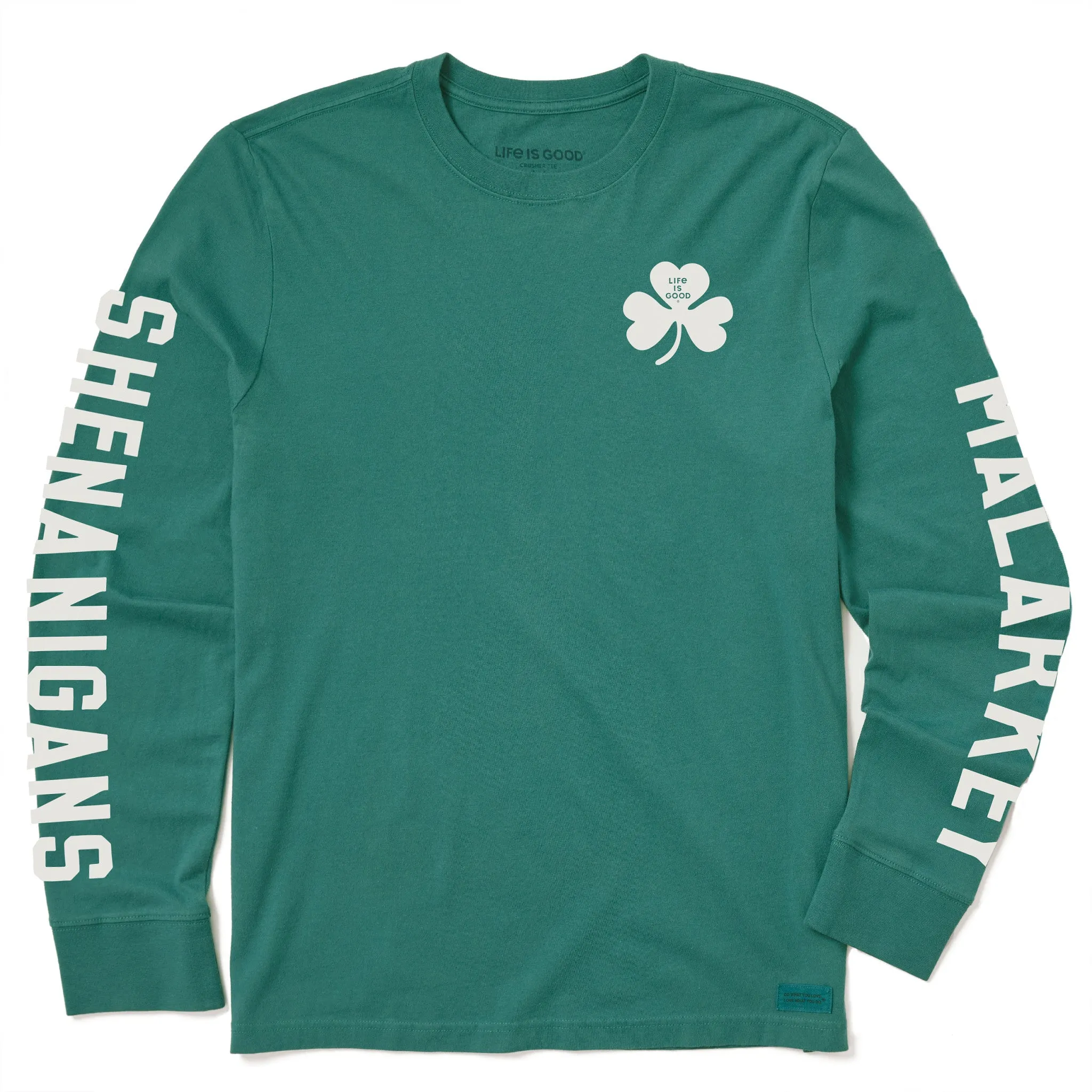 Men's Shenaningans & Malarkey Long Sleeve Crusher Tee sold by Life is Good