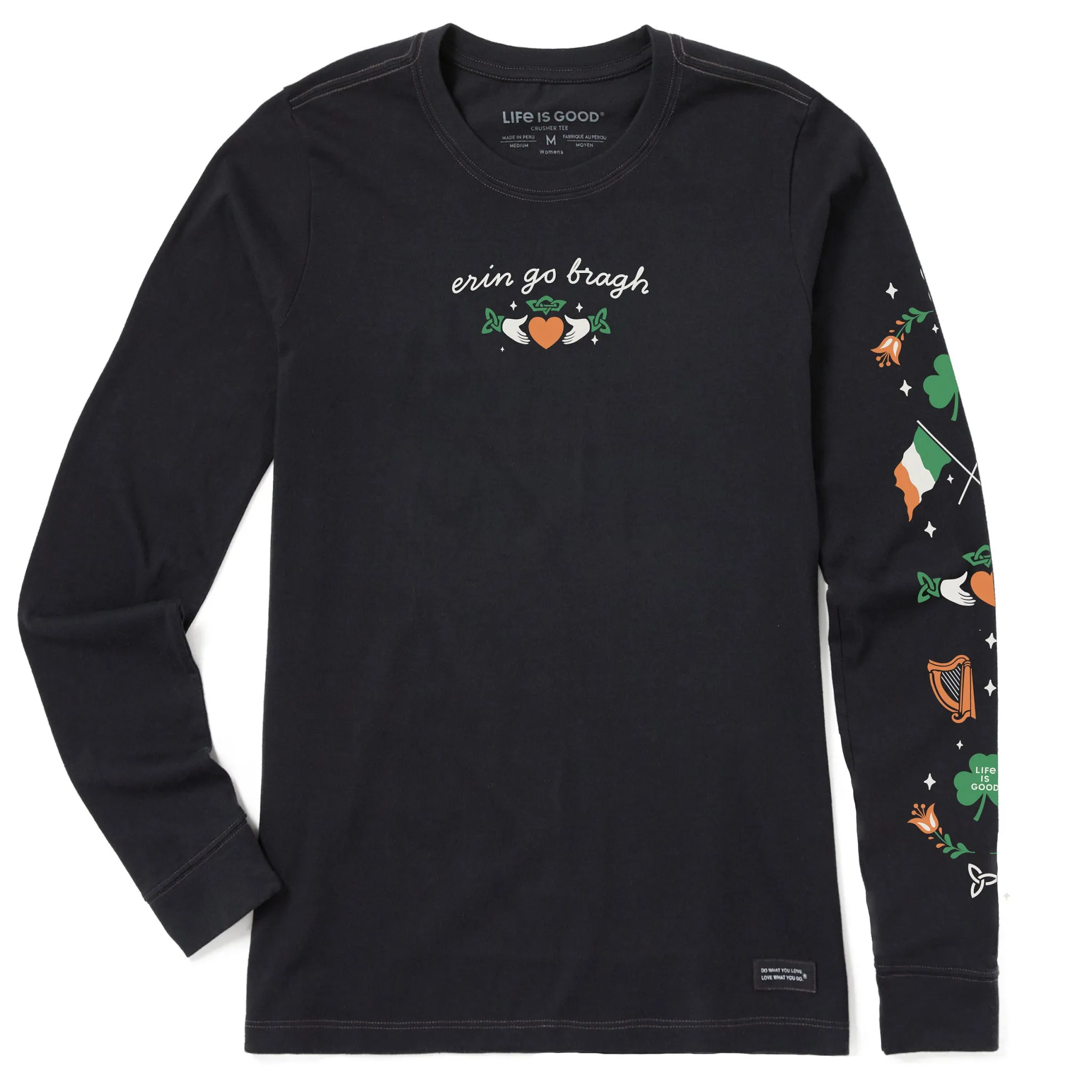 Women's Erin Go Bragh Claddagh Long Sleeve Crusher Tee sold by Life is Good