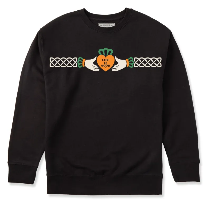 Adult Unisex Life is Good Claddagh Every Wear Crew Sweatshirt made by Life is Good