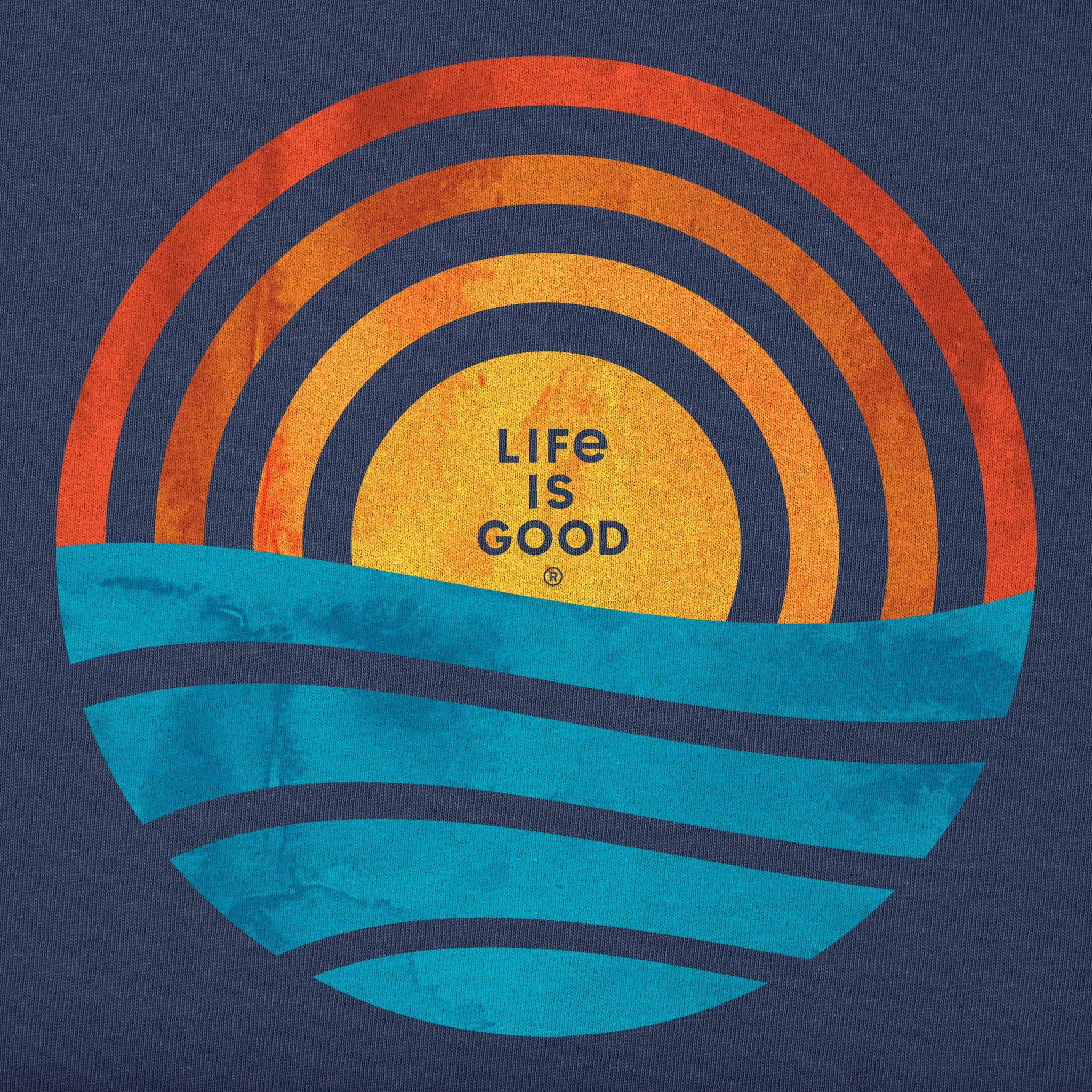 Men's Wavy Sunset Tie Dye Short Sleeve Crusher Tee sold by Life is Good product image thumbnail 2