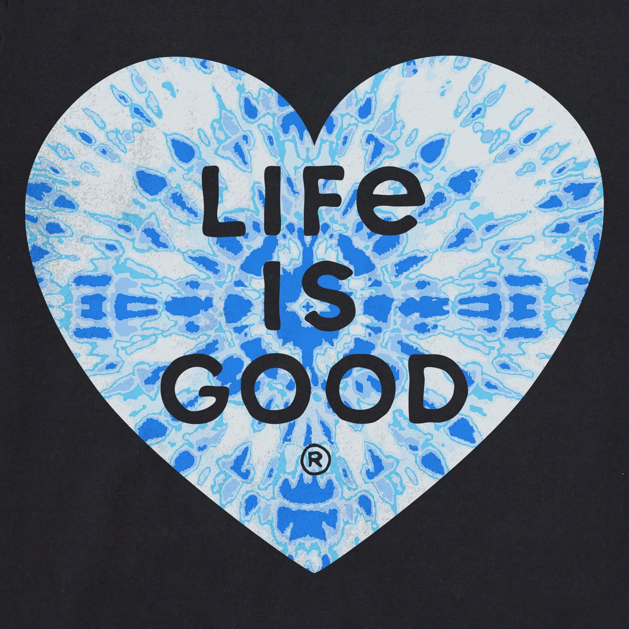 Women's LIG Heart Tie Dye Short Sleeve Crusher Vee sold by Life is Good product image thumbnail 2