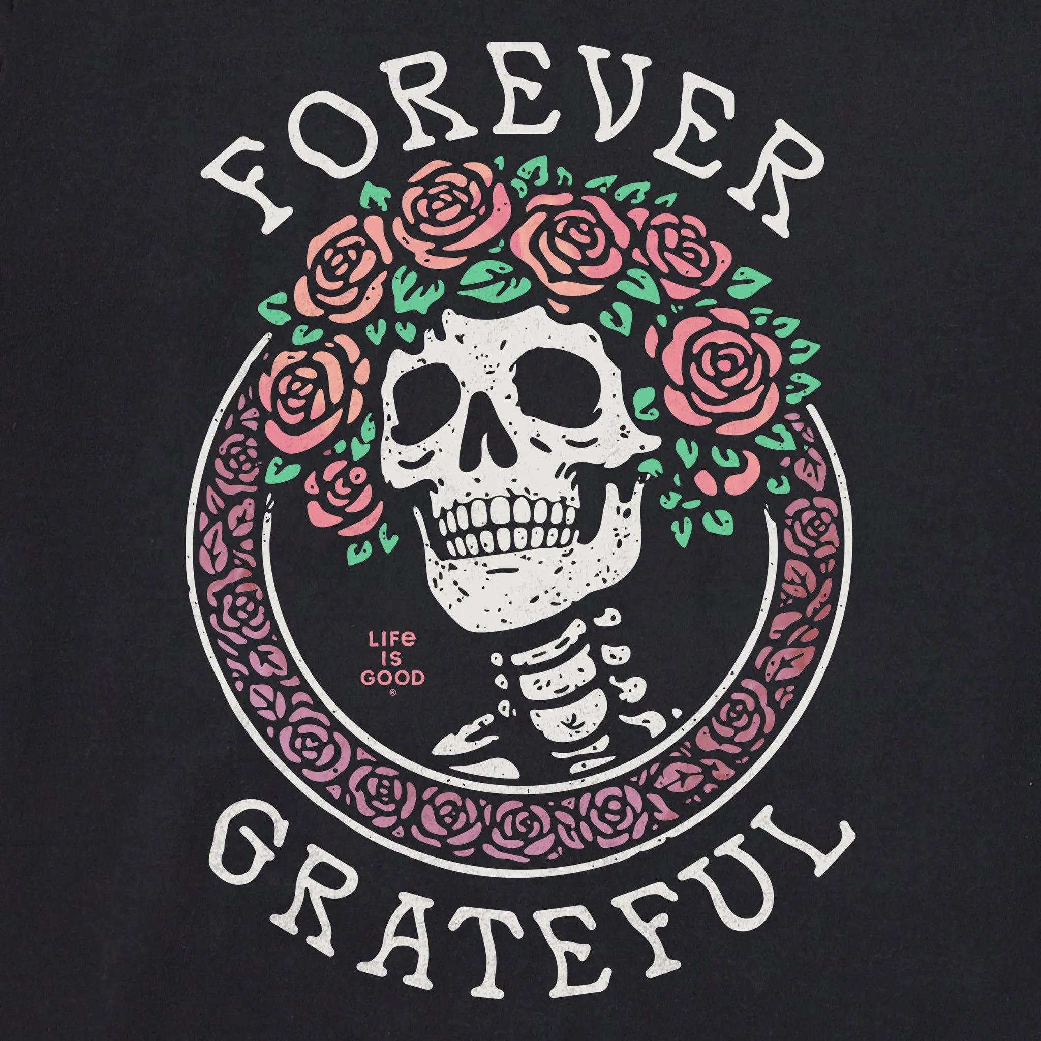 Women's Forever Grateful Roses Crusher-LITE Shrunken Tee sold by Life is Good product image thumbnail 2