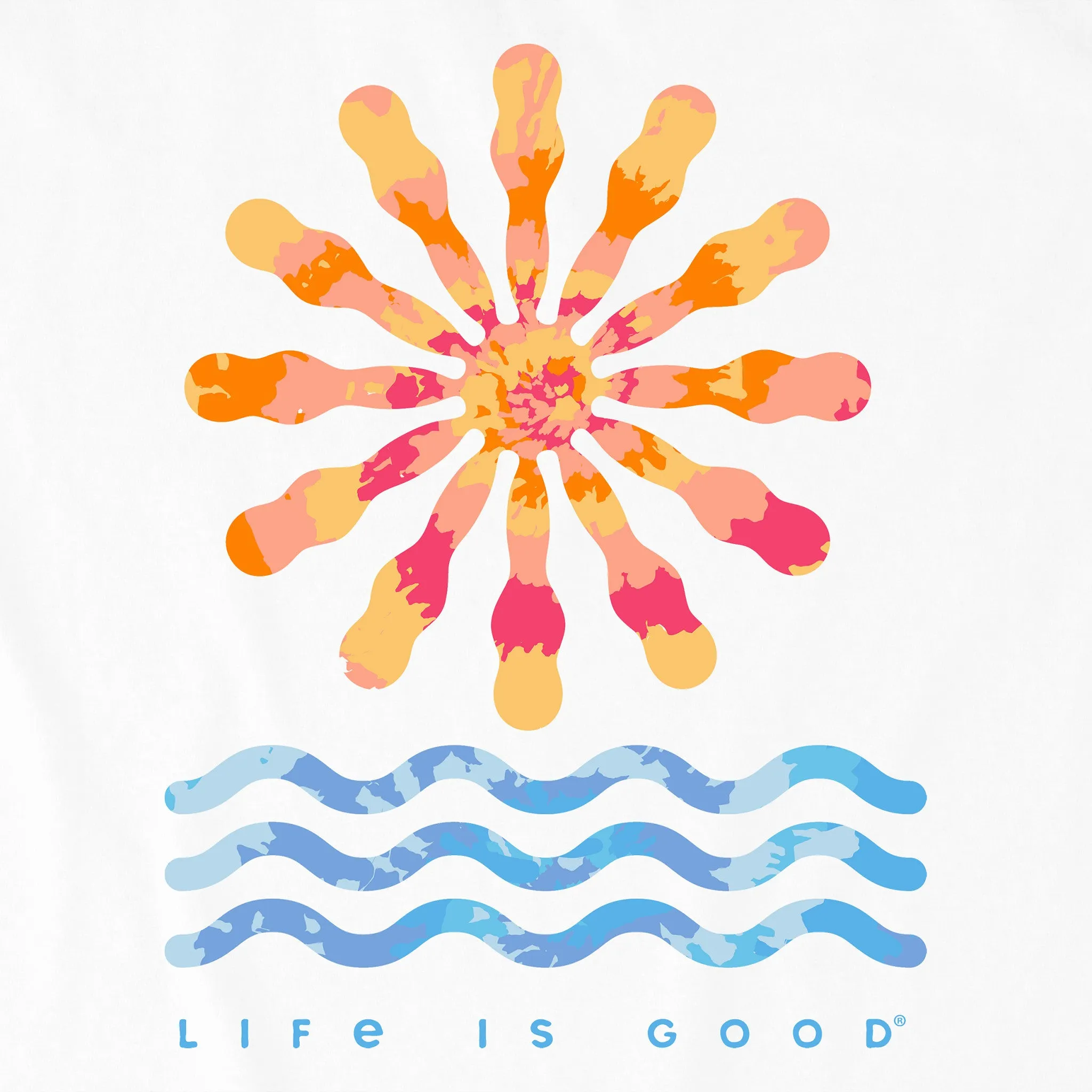 Men's Blobby Tie Dye Sunset Short Sleeve Crusher-LITE Tee sold by Life is Good product image thumbnail 2