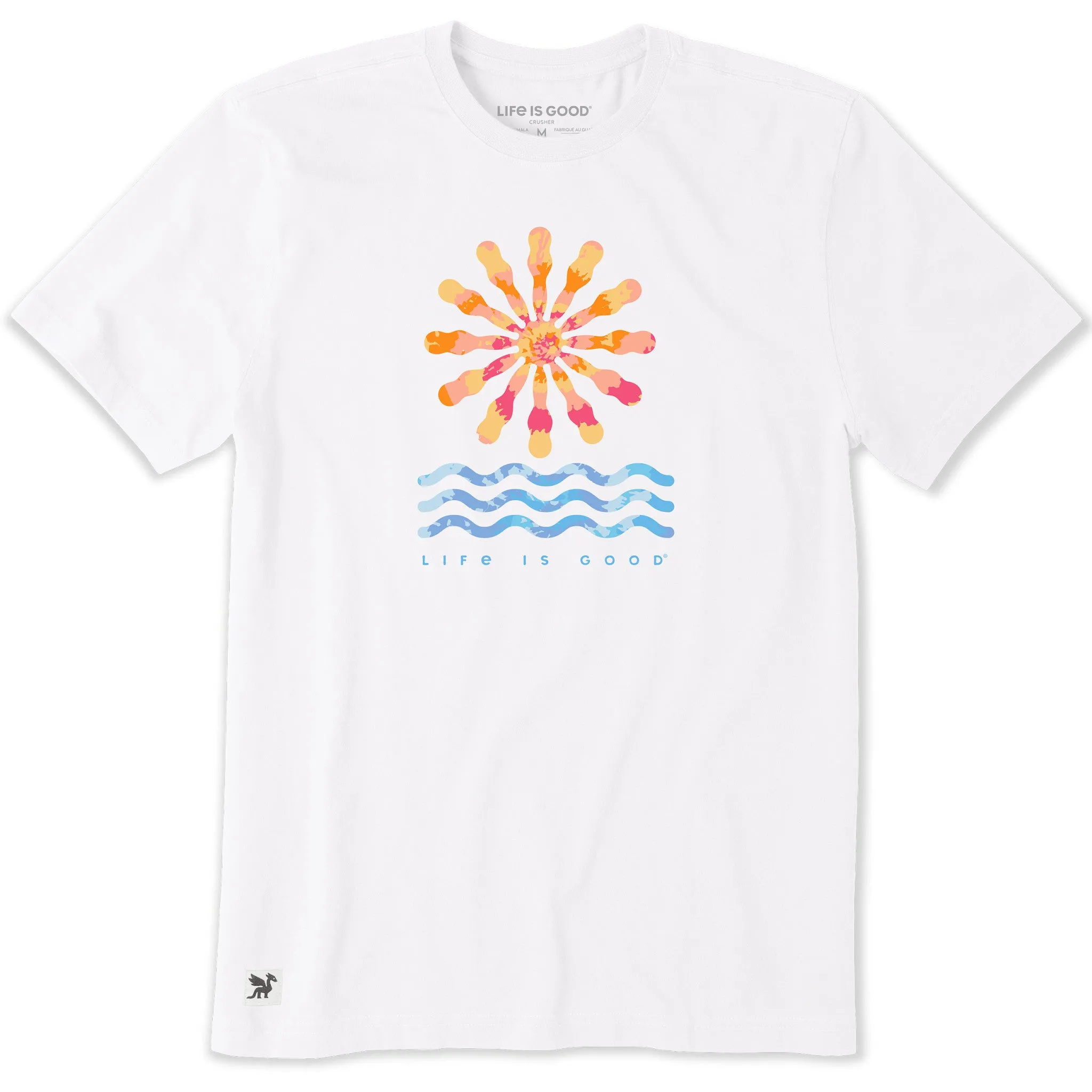Men's Blobby Tie Dye Sunset Short Sleeve Crusher-LITE Tee sold by Life is Good