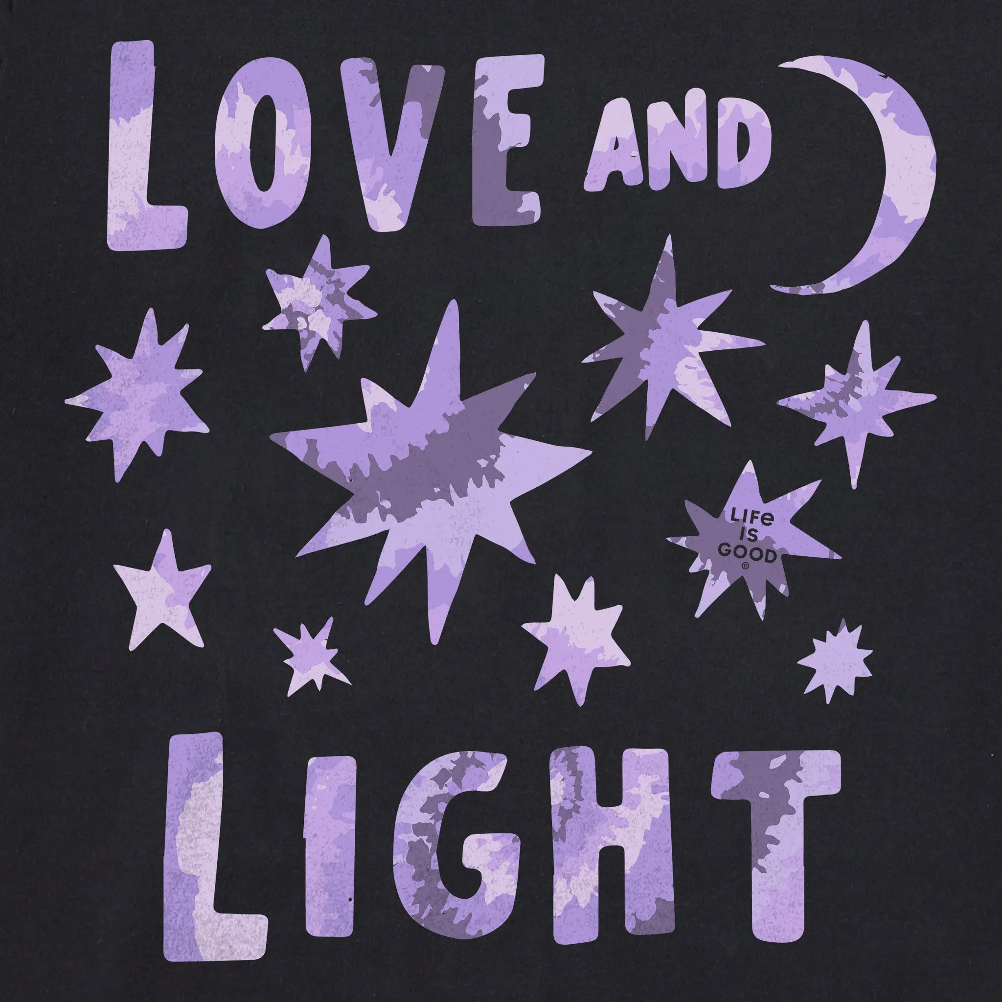 Women's Love and Light Tie Dye Short Sleeve Crusher Boxy Tee sold by Life is Good product image thumbnail 2