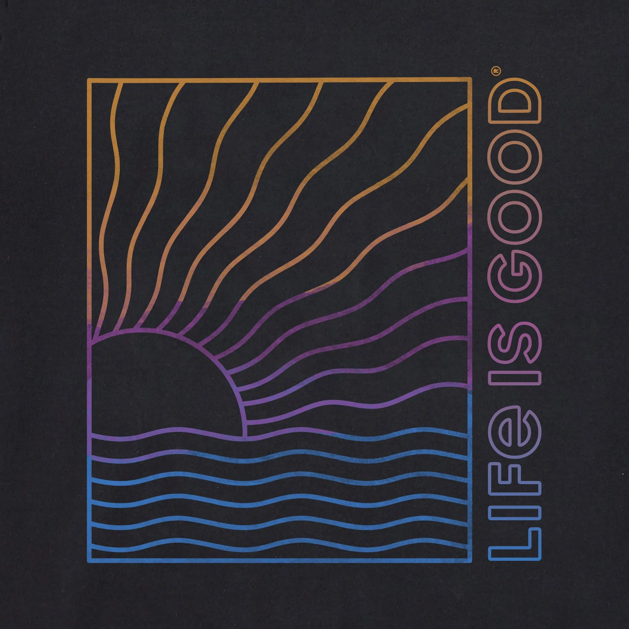 Women's Wavy Gradient Sun Short Sleeve Crusher Boxy Tee sold by Life is Good product image thumbnail 2