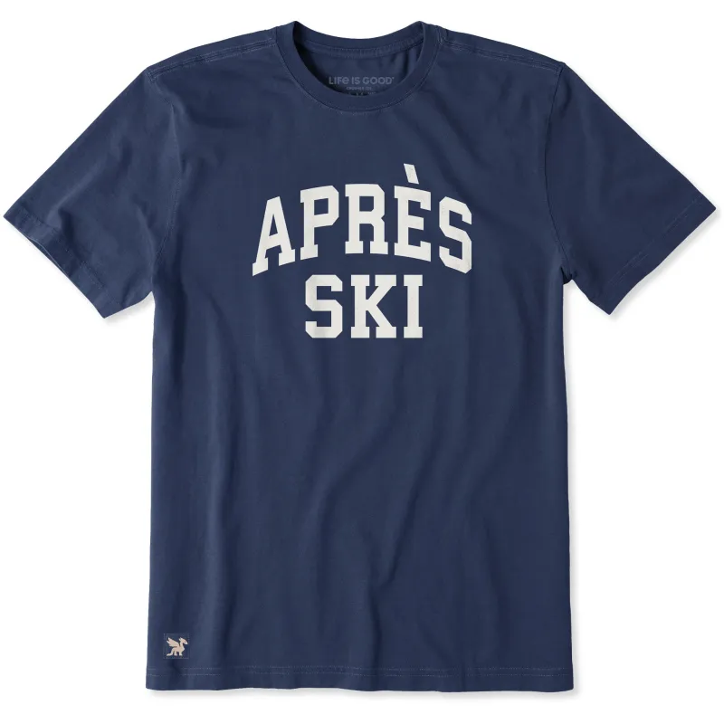 Men's An Apres Ski Arch Short Sleeve Crusher Tee sold by Life is Good