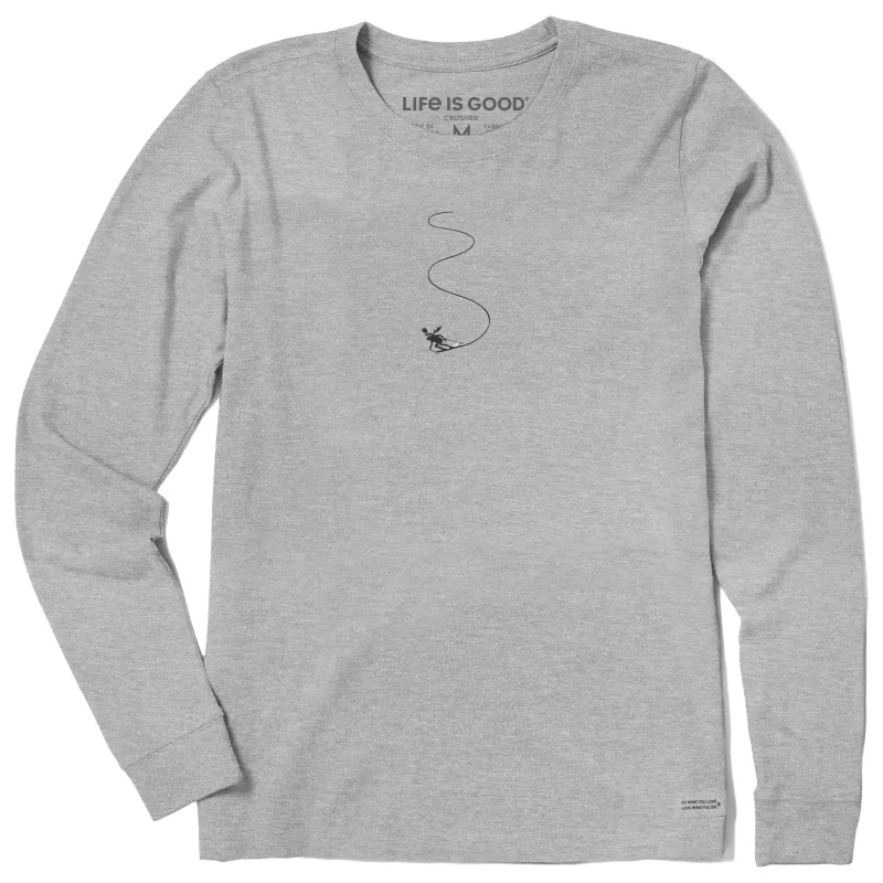 Women's Moose Ski Long Sleeve Crusher Tee sold by Life is Good