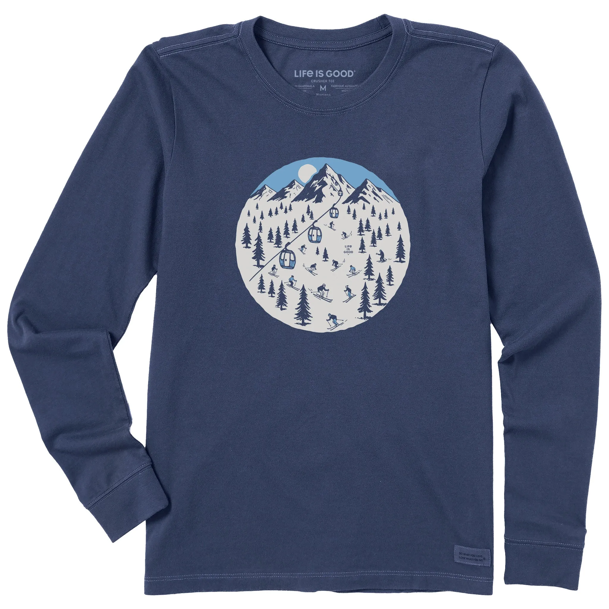 Women's Ski Mountain From Afar Long Sleeve Crusher Tee sold by Life is Good