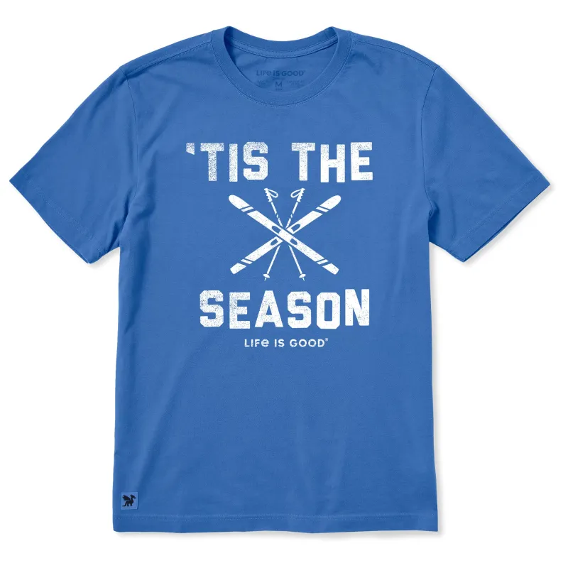 Men's Tis the Ski Season Short Sleeve Crusher Tee sold by Life is Good