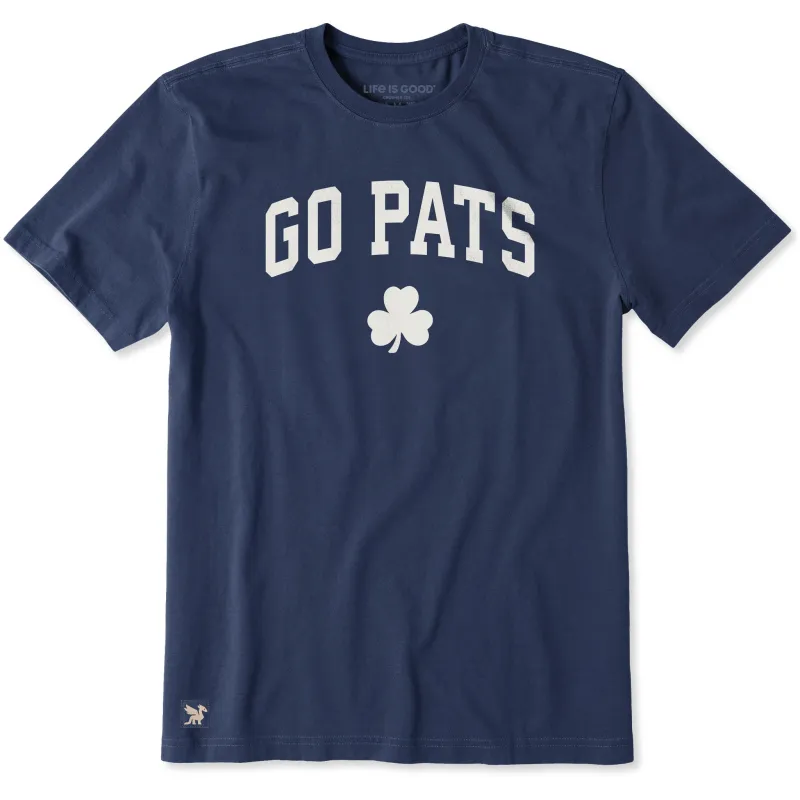 Men's Go Pats Arch Short Sleeve Crusher Tee sold by Life is Good
