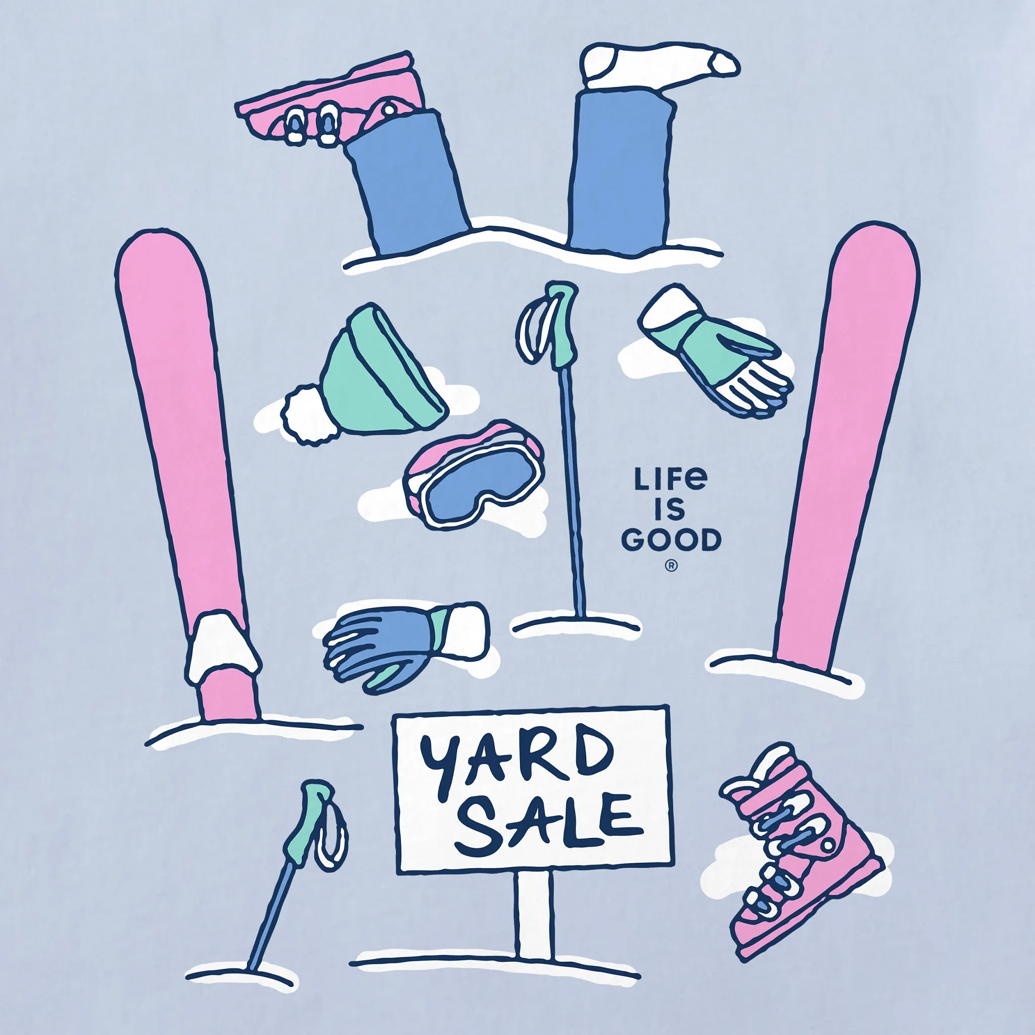 Women's Yard Sale Long Sleeve Crusher Tee sold by Life is Good product image thumbnail 2