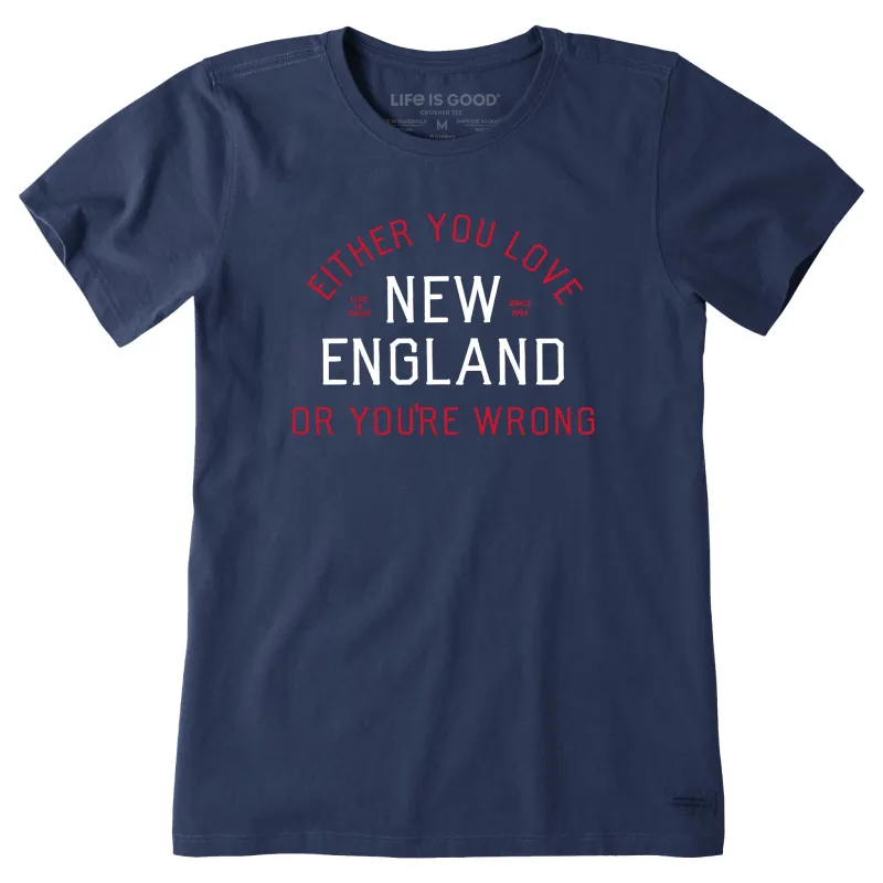 Women's Either You Love New England Short Sleeve Crusher Tee made by Life is Good