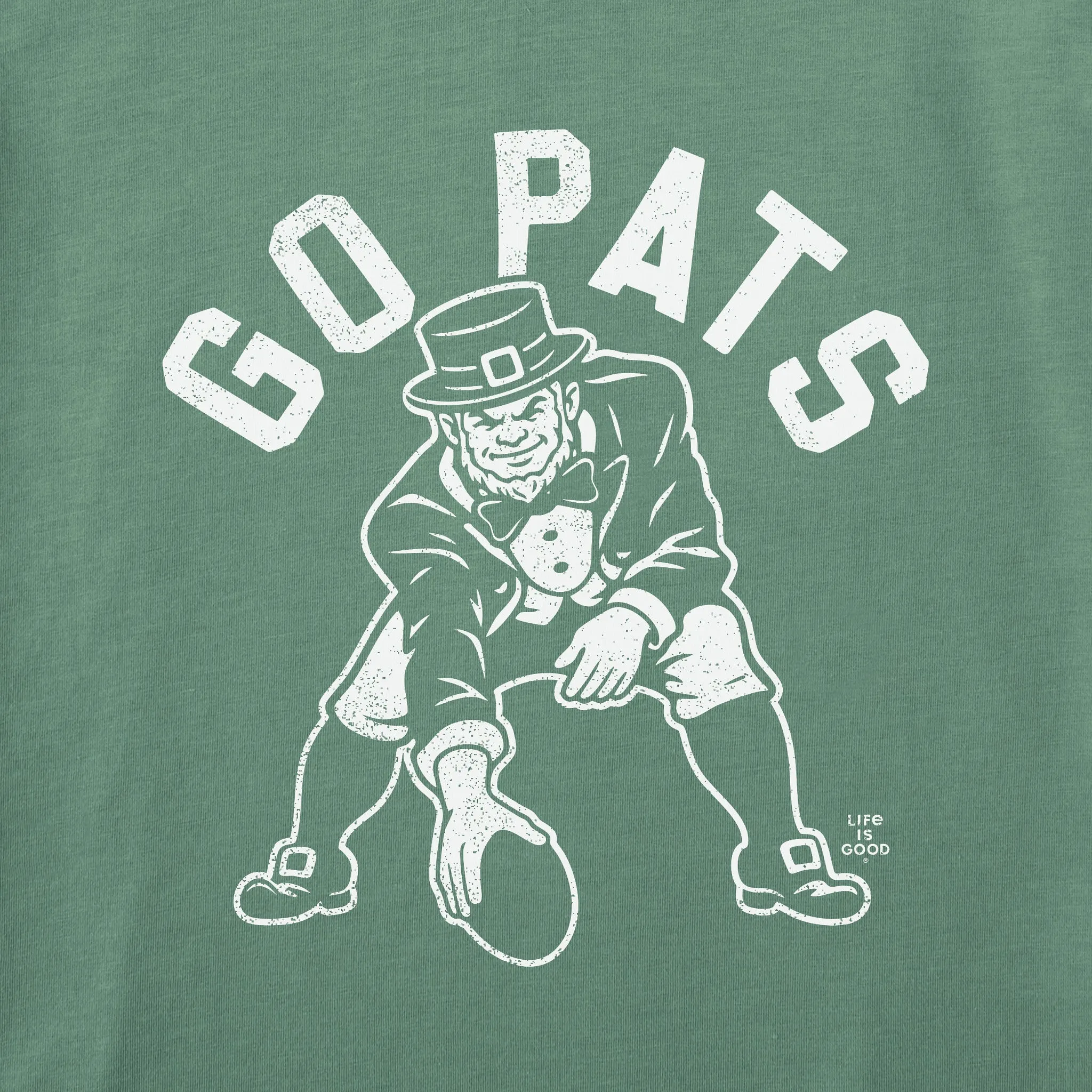Women's Go Pats Leprechaun Short Sleeve Crusher Tee sold by Life is Good product image thumbnail 2