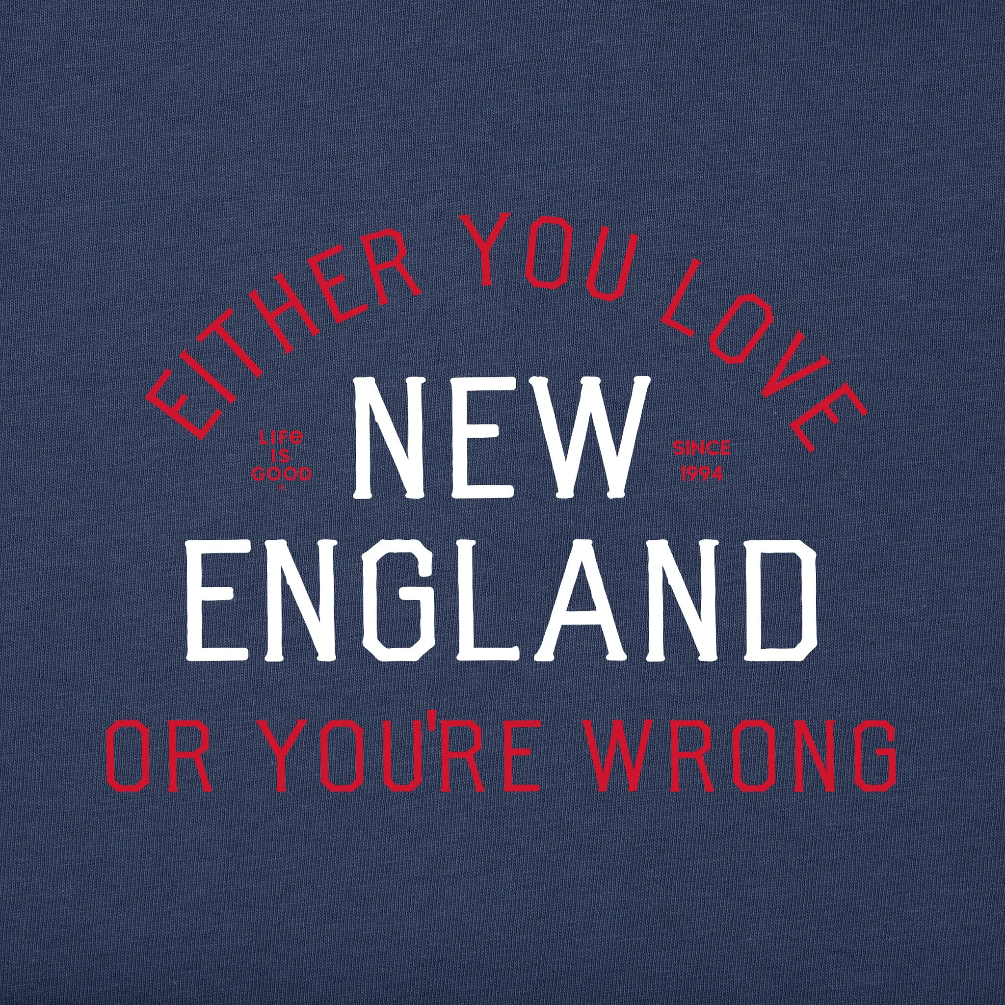 Men's Either You Love New England Short Sleeve Crusher Tee sold by Life is Good product image thumbnail 2