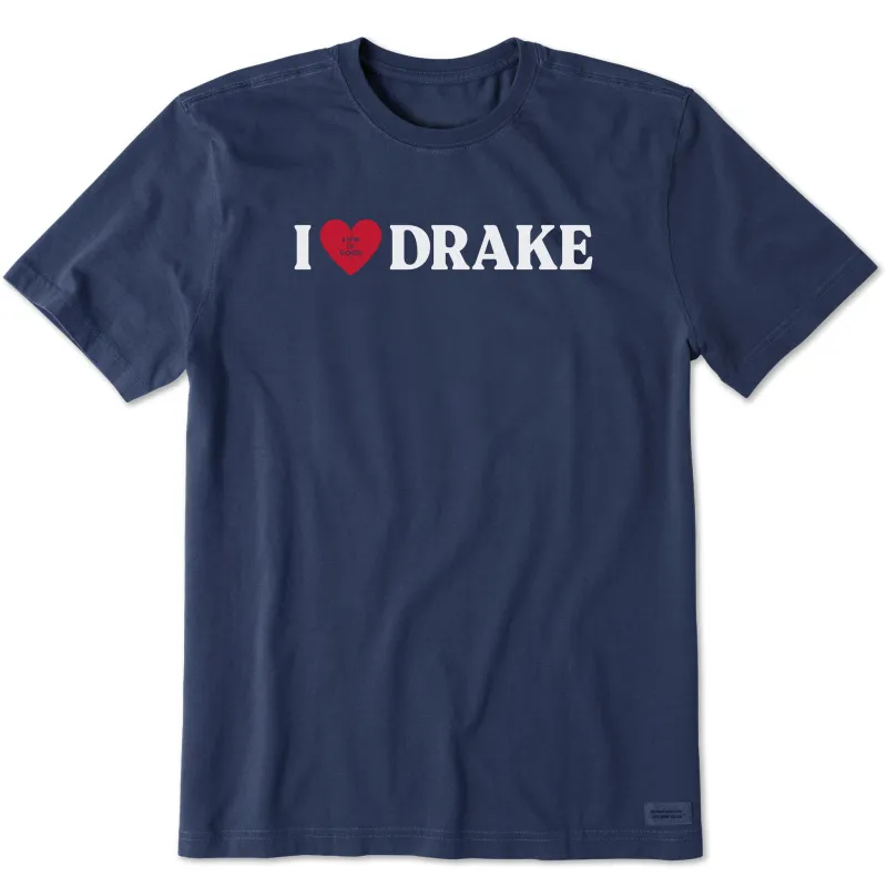 Men's I Love Drake Short Sleeve Crusher Tee made by Life is Good