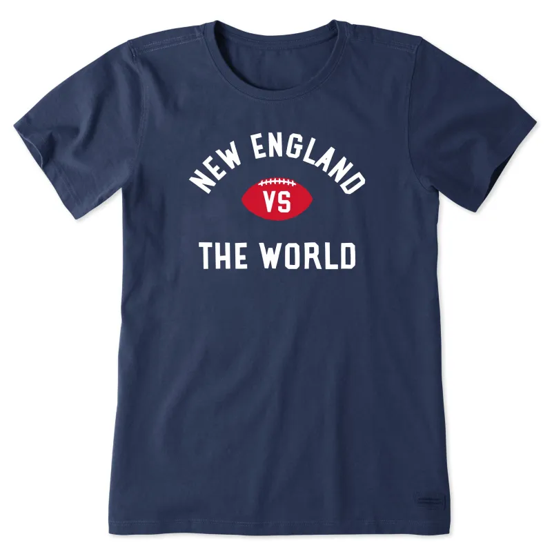 Women's New England vs. The World Short Sleeve Crusher Tee sold by Life is Good