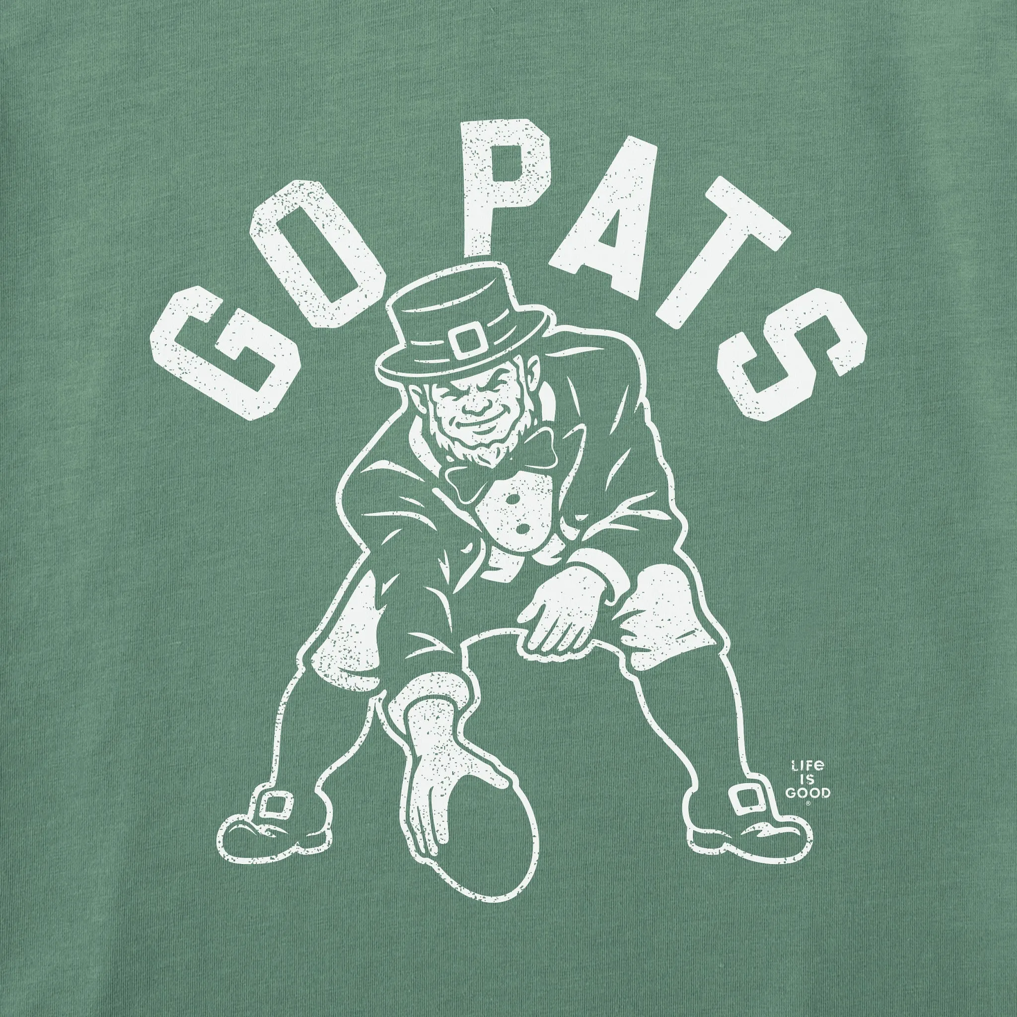 Women's Go Pats Leprechaun Crusher-LITE Shrunken Tee sold by Life is Good product image thumbnail 2