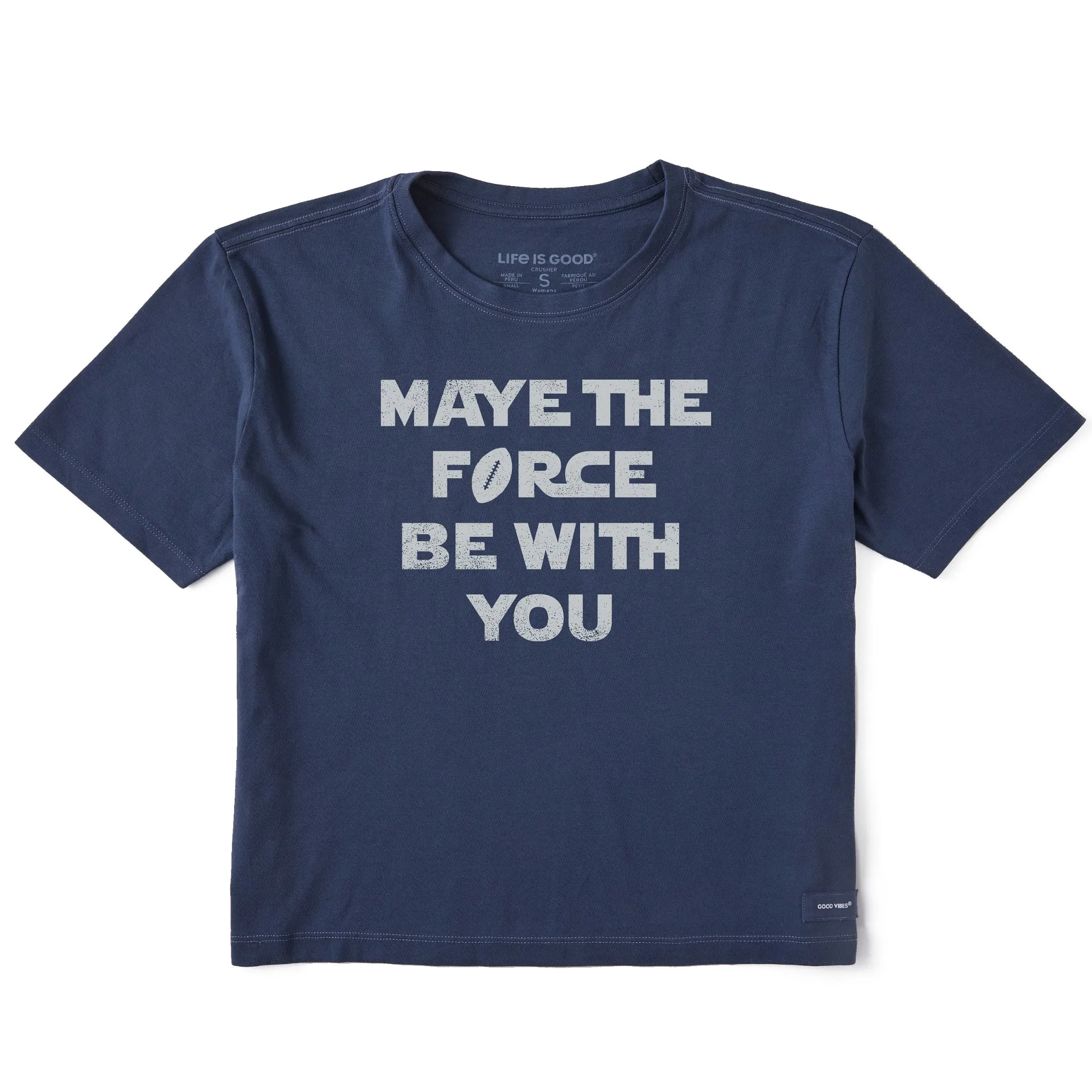 Women's Maye the Force Be With You Short Sleeve Crusher Boxy Tee sold by Life is Good