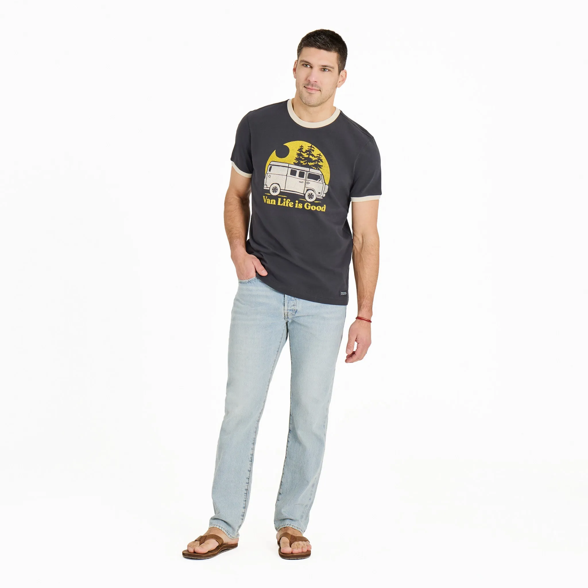 Men's Van Life is Good Classic Crusher Ringer Tee sold by Life is Good product image thumbnail 4