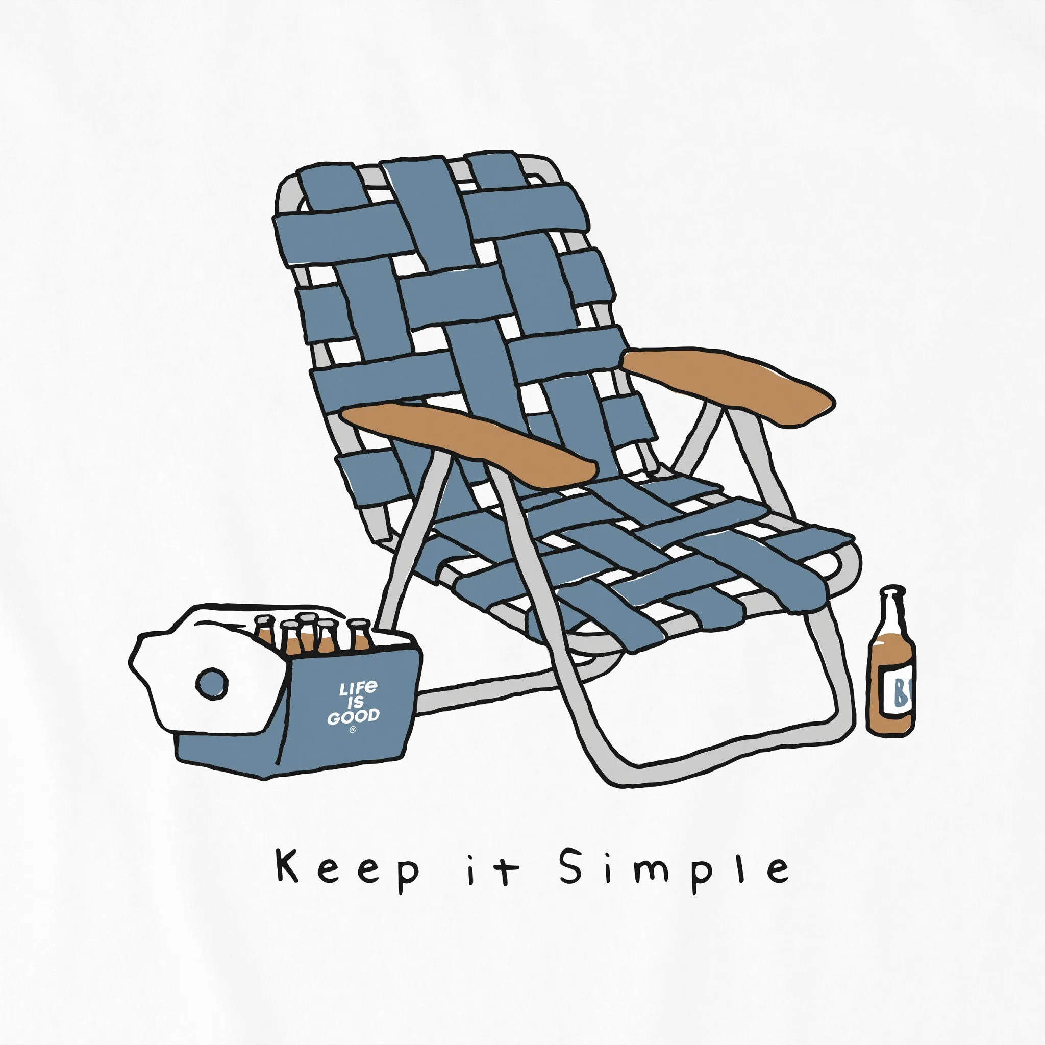 Men's Keep it Simple Chair Long Sleeve Crusher Tee sold by Life is Good product image thumbnail 2