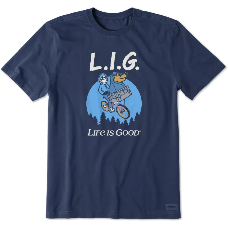 Men's Jake Rocket Flying Bike Short Sleeve Tee sold by Life is Good