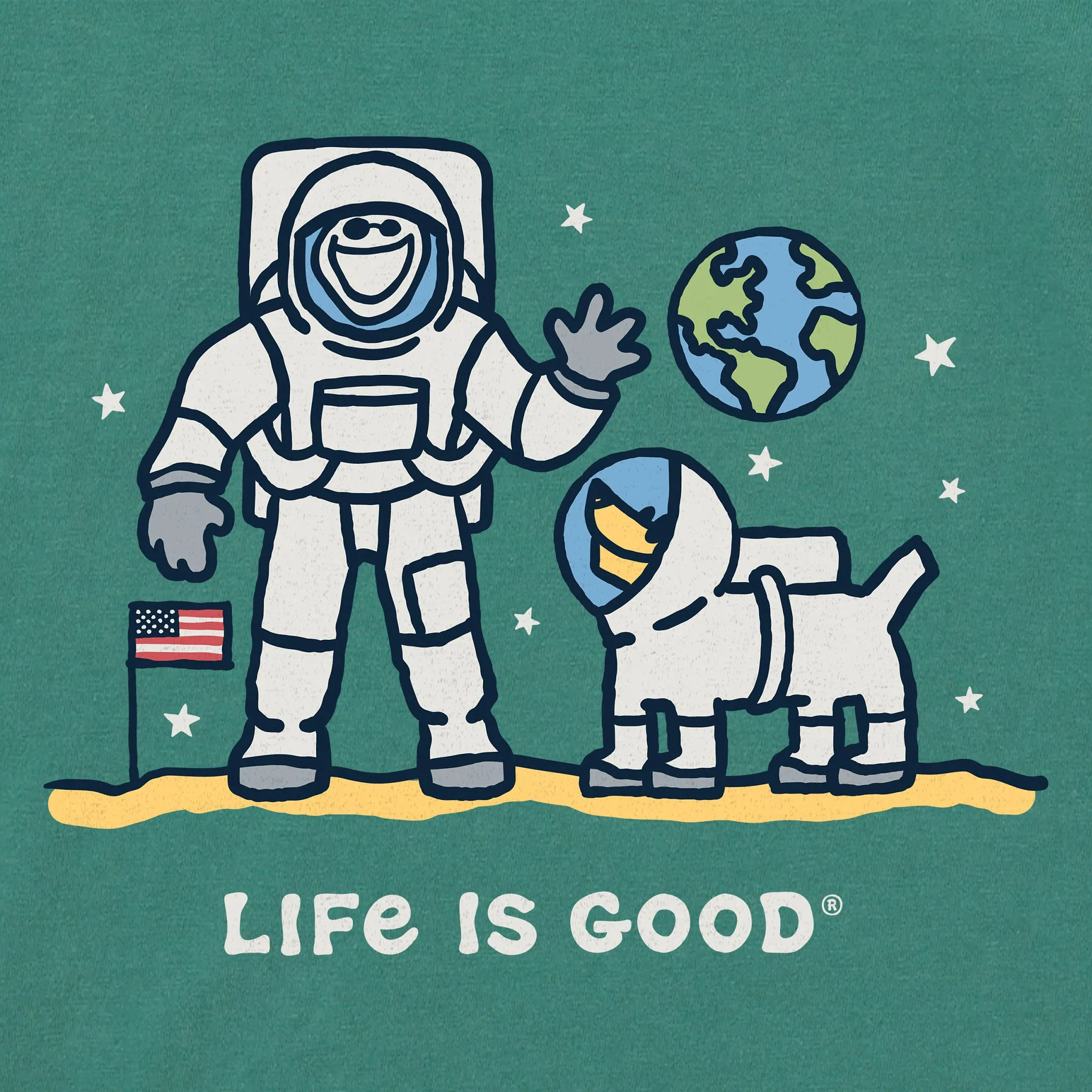 Men's Moon Landing Jake Short Sleeve Crusher Tee sold by Life is Good product image thumbnail 2