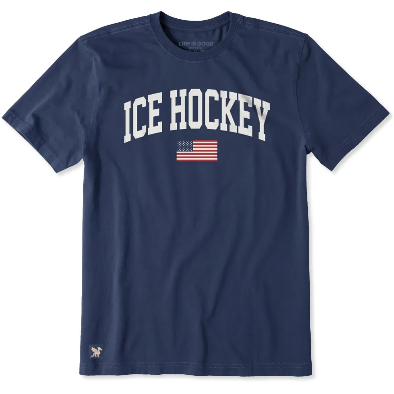 Men's Ice Hockey Arch Short Sleeve Crusher Tee made by Life is Good