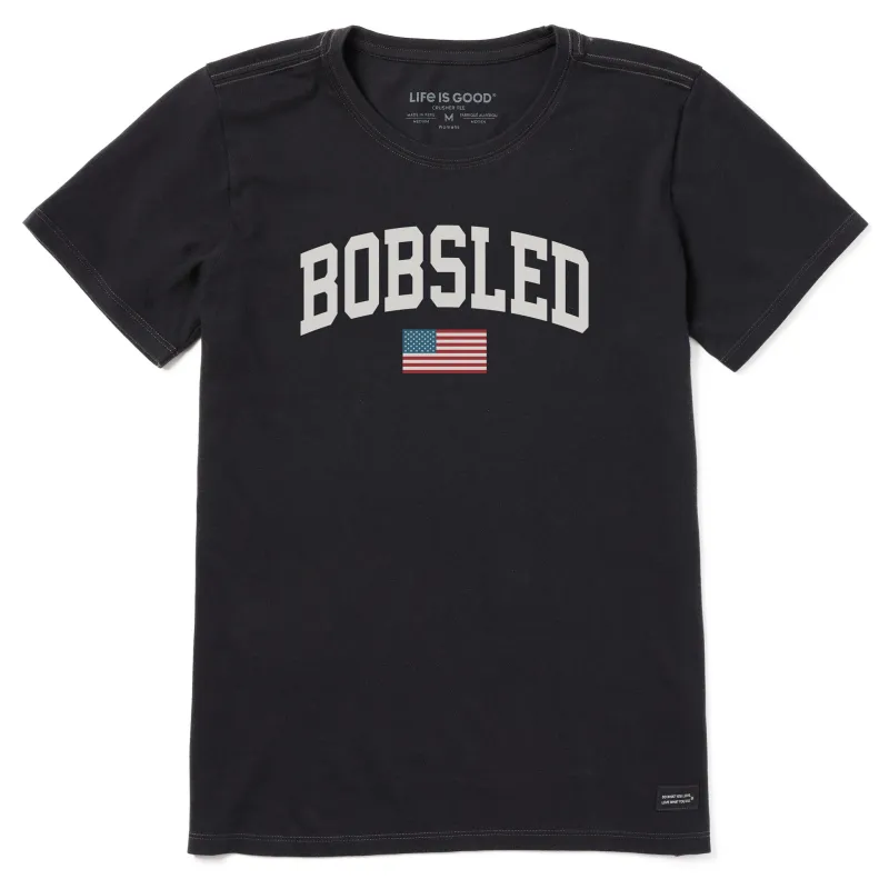 Women's Bobsled Arch Short Sleeve Crusher Tee sold by Life is Good