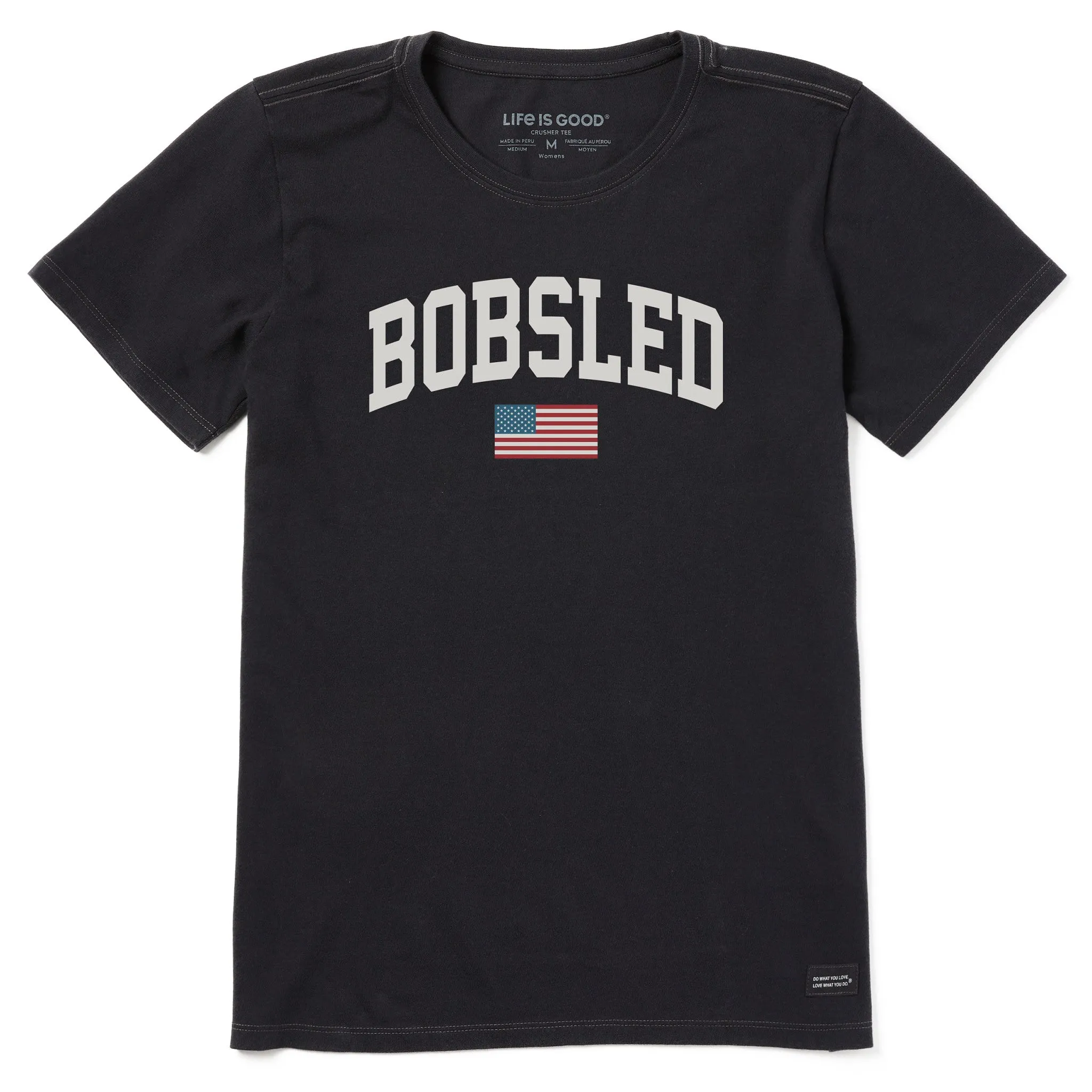 Women's Bobsled Arch Short Sleeve Crusher Tee sold by Life is Good