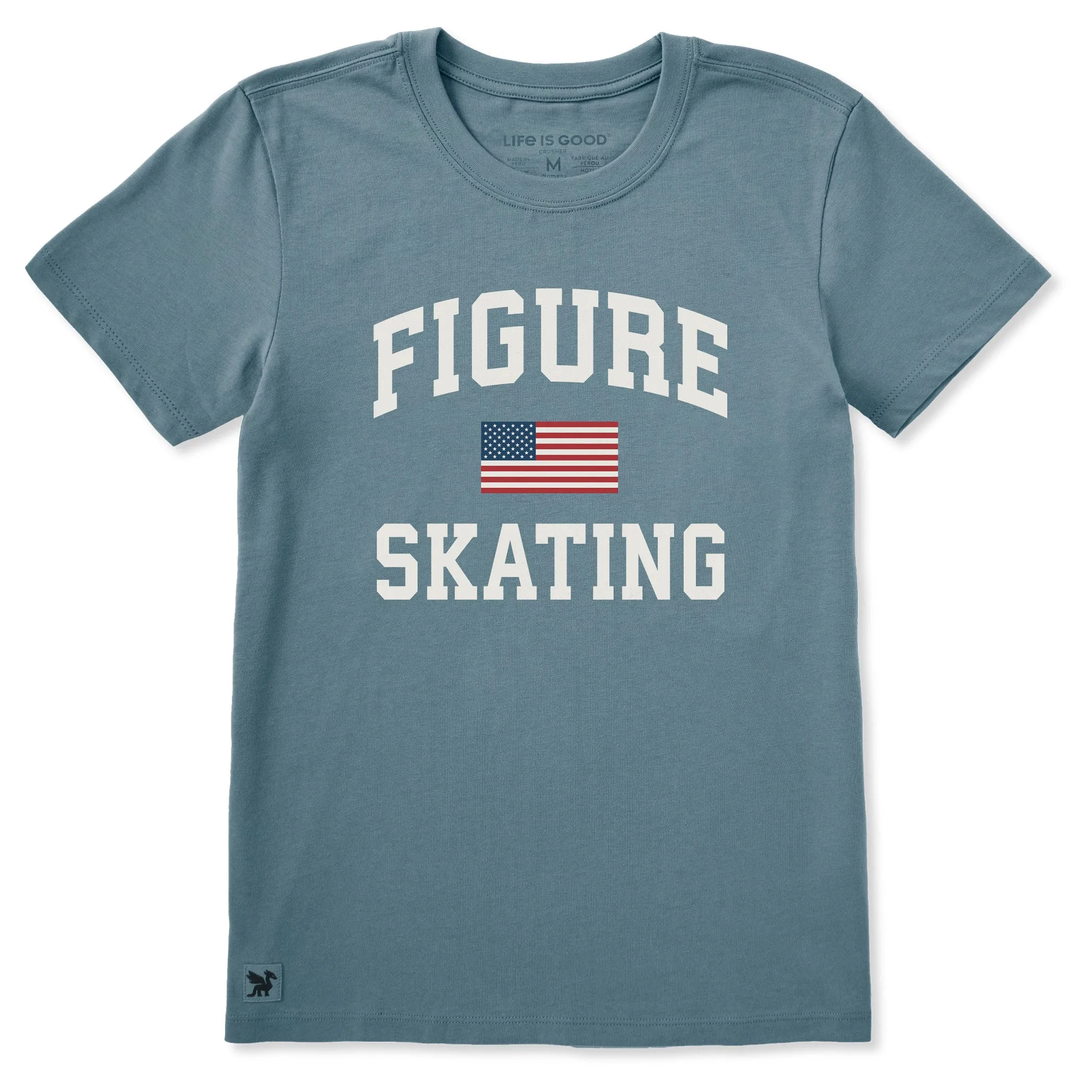 Women's Figure Skating Arch Short Sleeve Crusher Tee sold by Life is Good