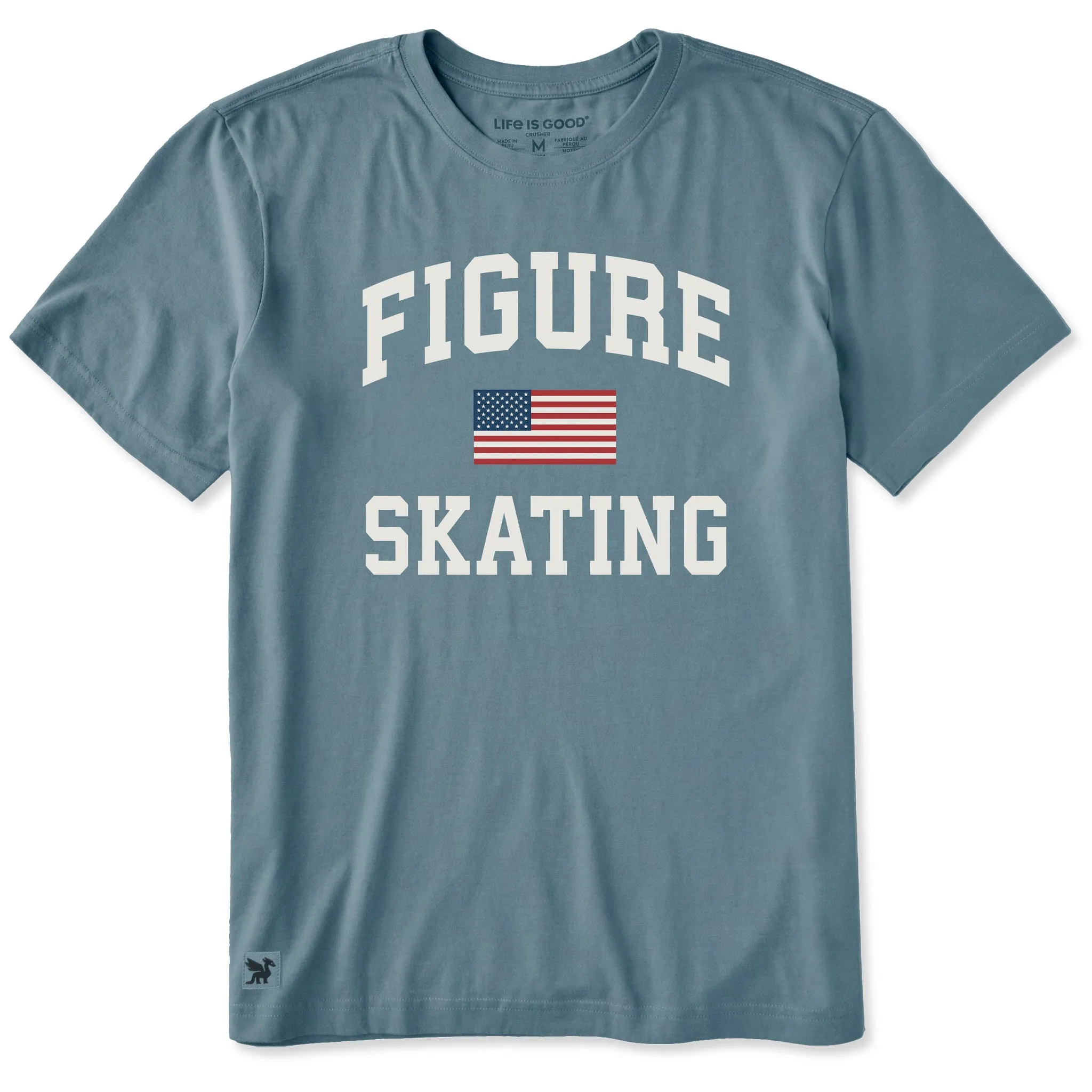 Men's Figure Skating Arch Short Sleeve Crusher Tee sold by Life is Good
