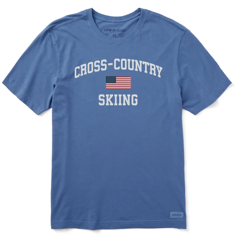 Men's Cross-Country Arch Short Sleeve Crusher Tee sold by Life is Good