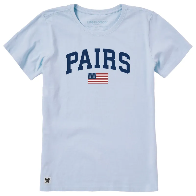 Women's Pairs Arch Short Sleeve Crusher Tee sold by Life is Good