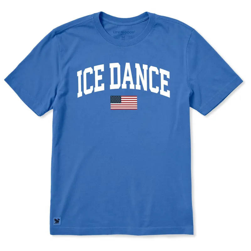 Men's Ice Dance Arch Short Sleeve Crusher Tee sold by Life is Good