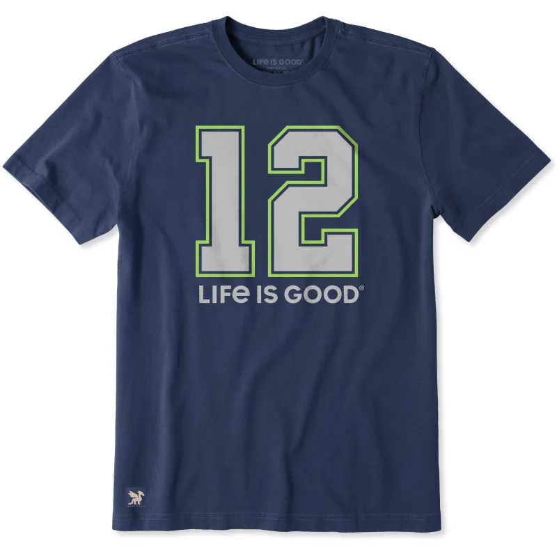 Men's 12 Life is Good Short Sleeve Crusher Tee sold by Life is Good