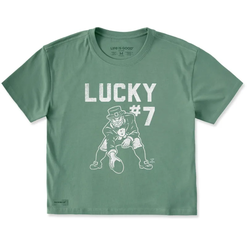 Women's Lucky #7 Short Sleeve Crusher Boxy Tee made by Life is Good