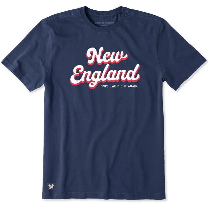 Men's New England Did it Again Short Sleeve Crusher Tee sold by Life is Good