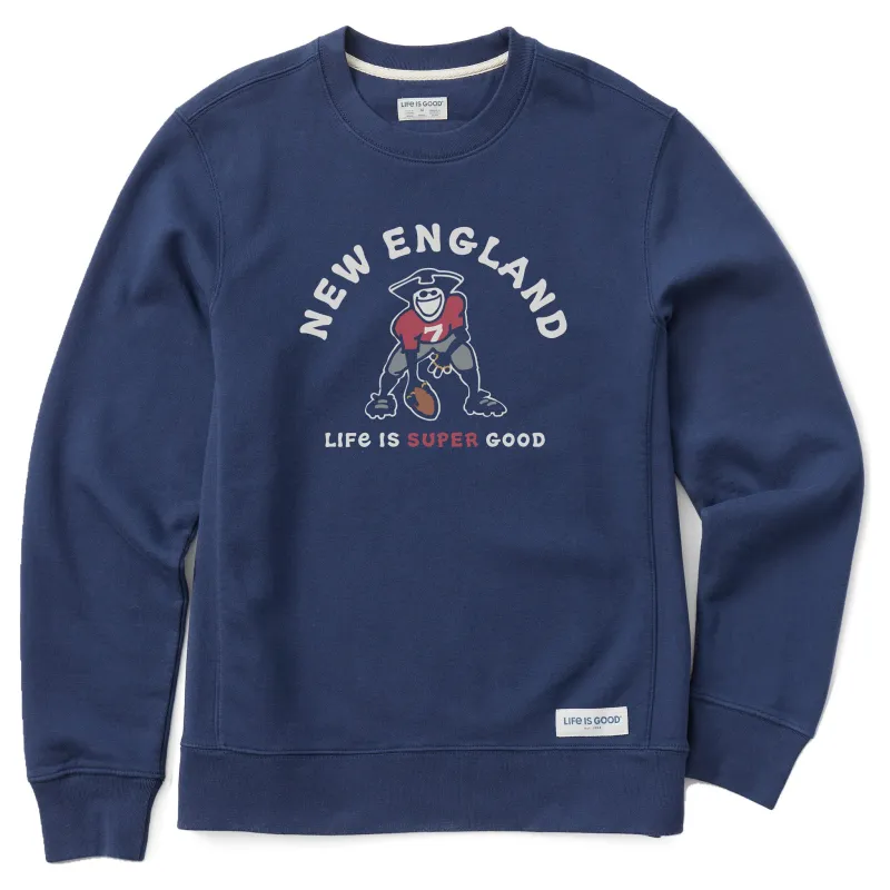 Men's New England Life is Super Good Simply True Fleece Crew made by Life is Good