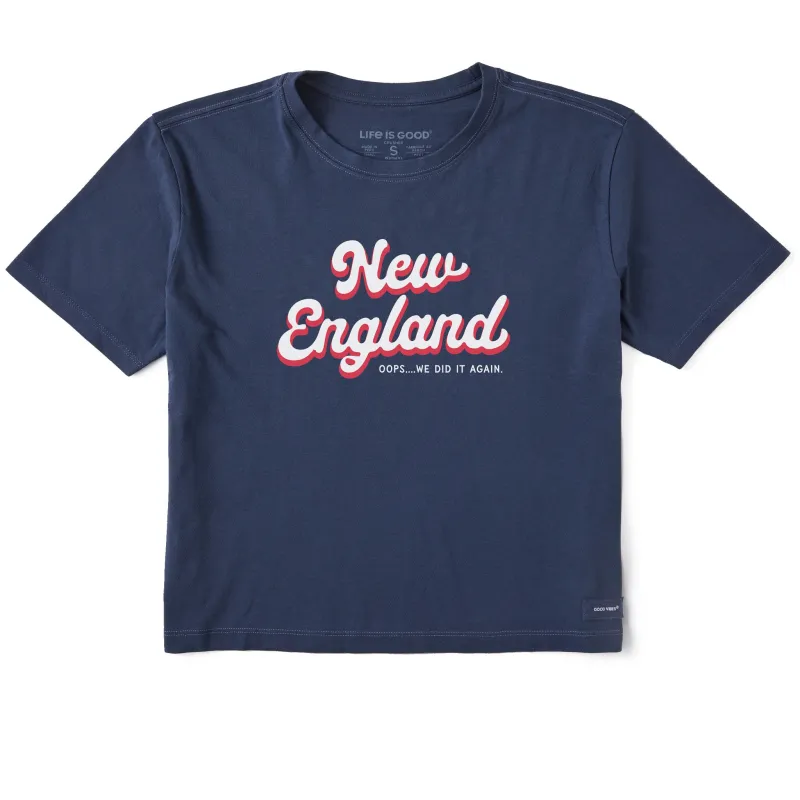 Women's New England Did it Again Short Sleeve Crusher Boxy Tee made by Life is Good