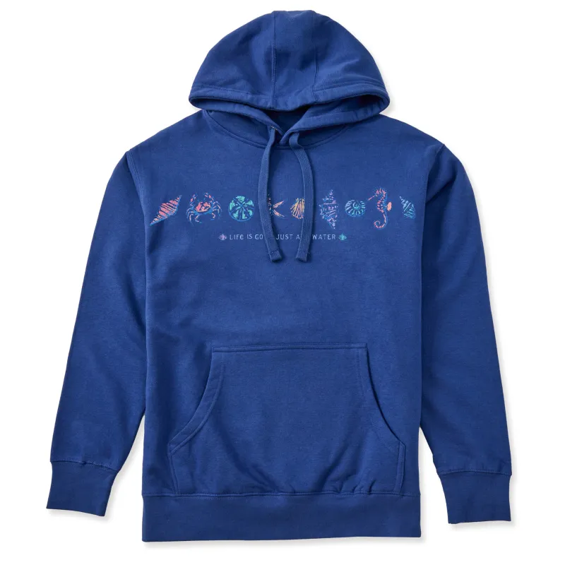 Adult Unisex Just Add Water Shells Every Wear Hoodie Sweatshirt made by Life is Good